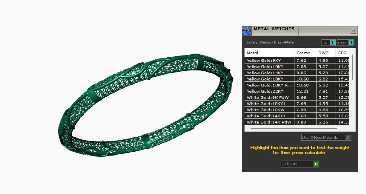 Indian Traditional Bracelets 3D print model_4