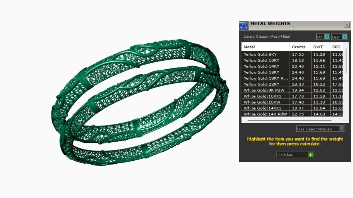 Indian Traditional Bracelets 3D print model_6