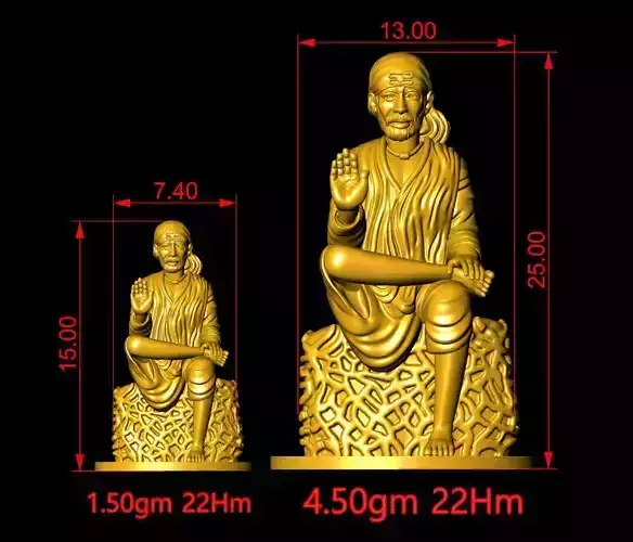 Sai baba pendent 3D print model
