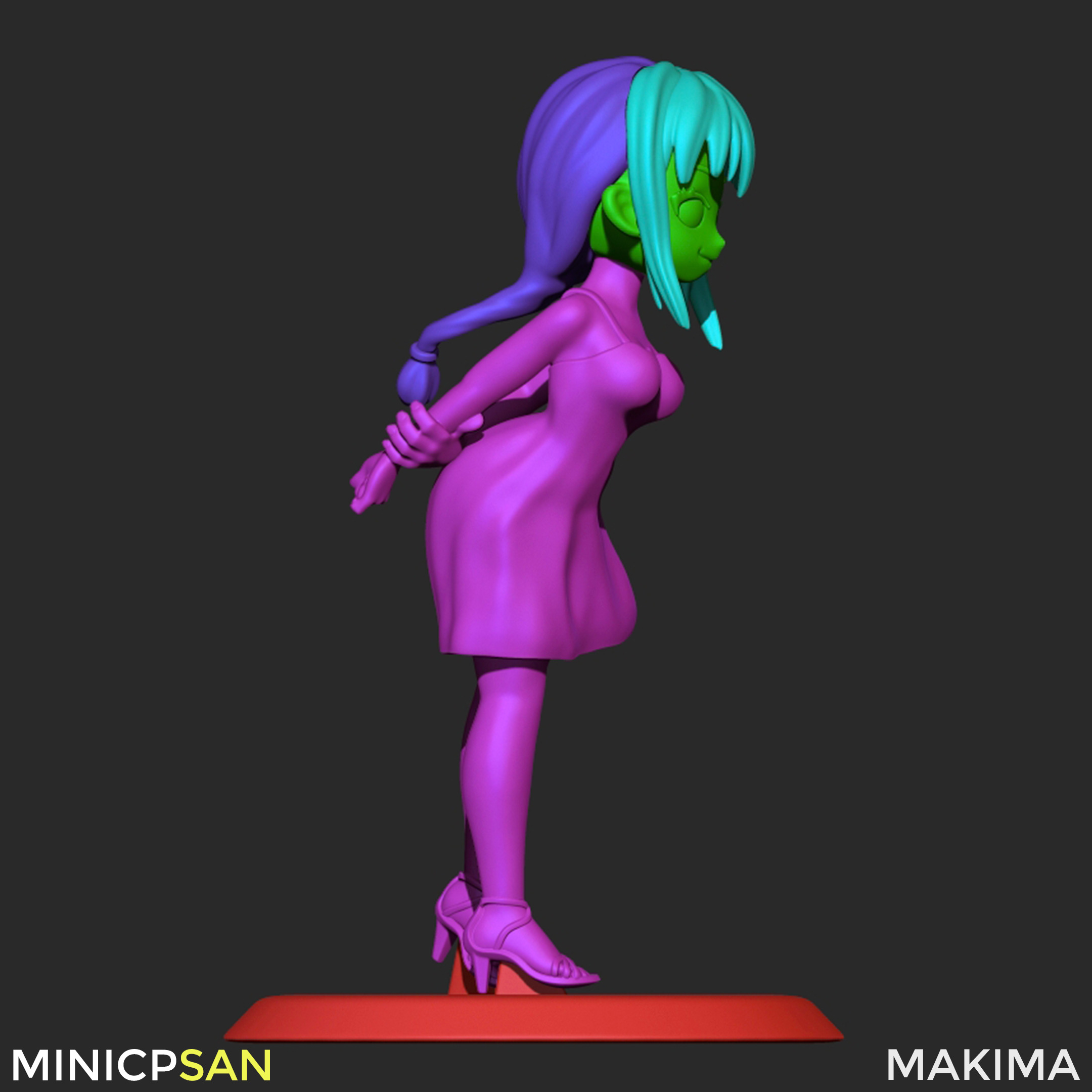 Makima - Cute Pure White Dress - Chainsaw Man 3D print model_11