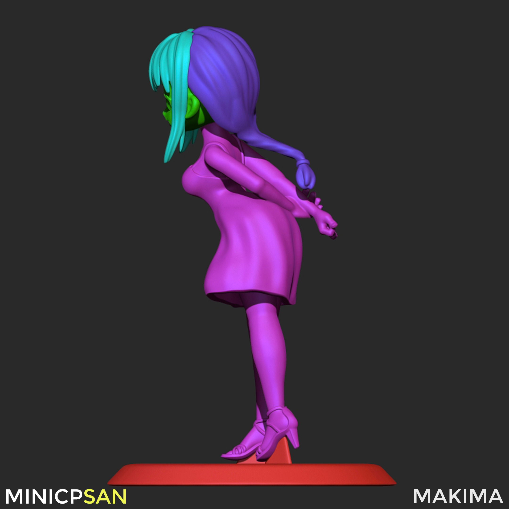 Makima - Cute Pure White Dress - Chainsaw Man 3D print model_9