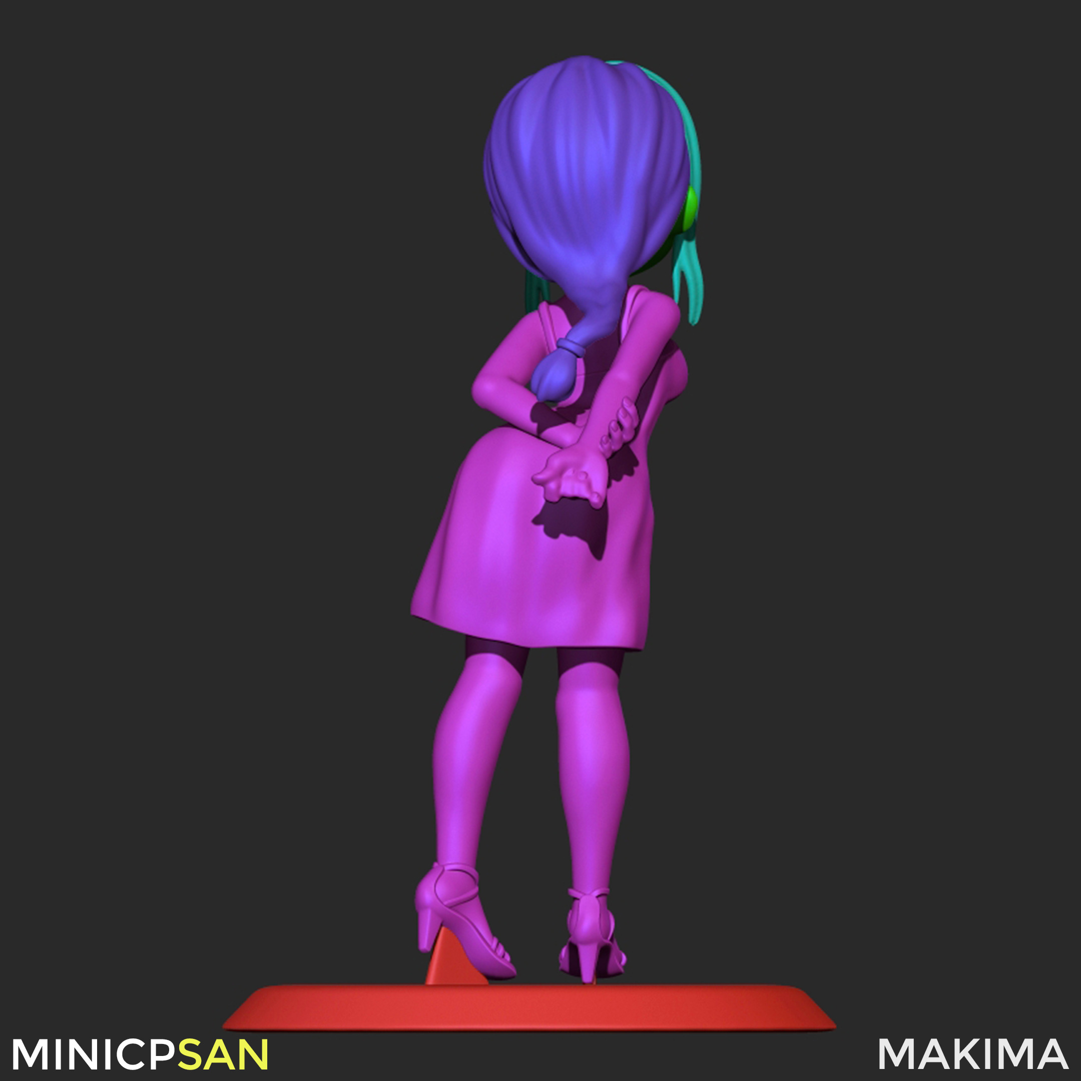 Makima - Cute Pure White Dress - Chainsaw Man 3D print model_10