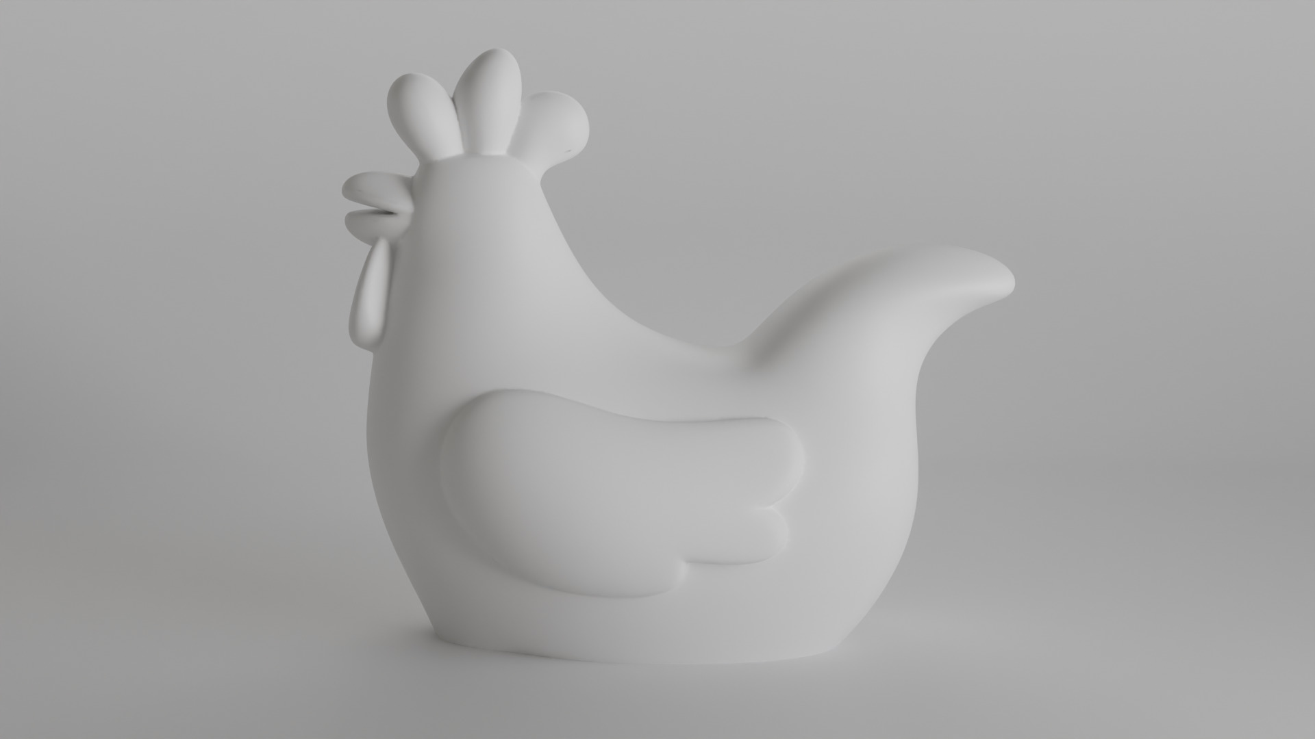 Cute Minimalist Chicken Planter 3D print model_8