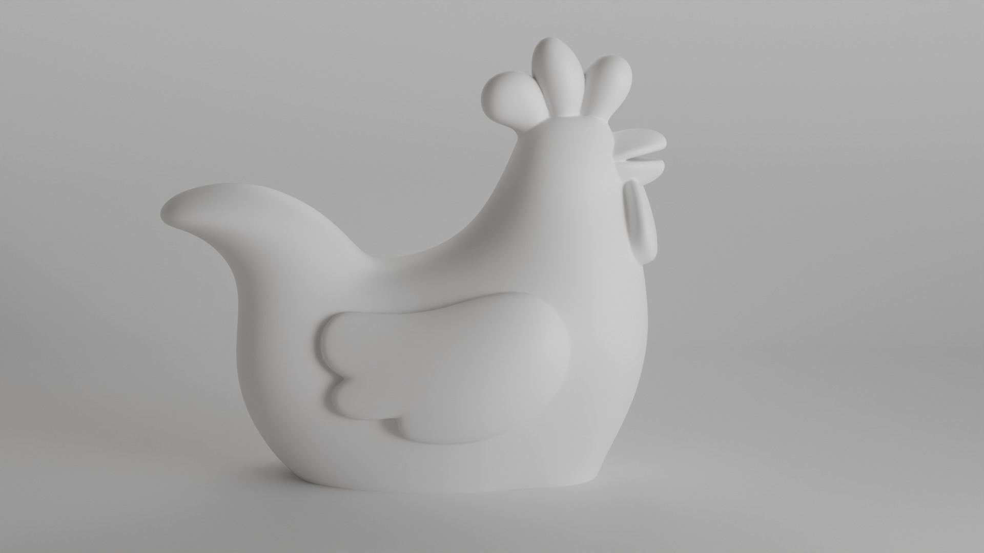 Cute Minimalist Chicken Planter 3D print model_12