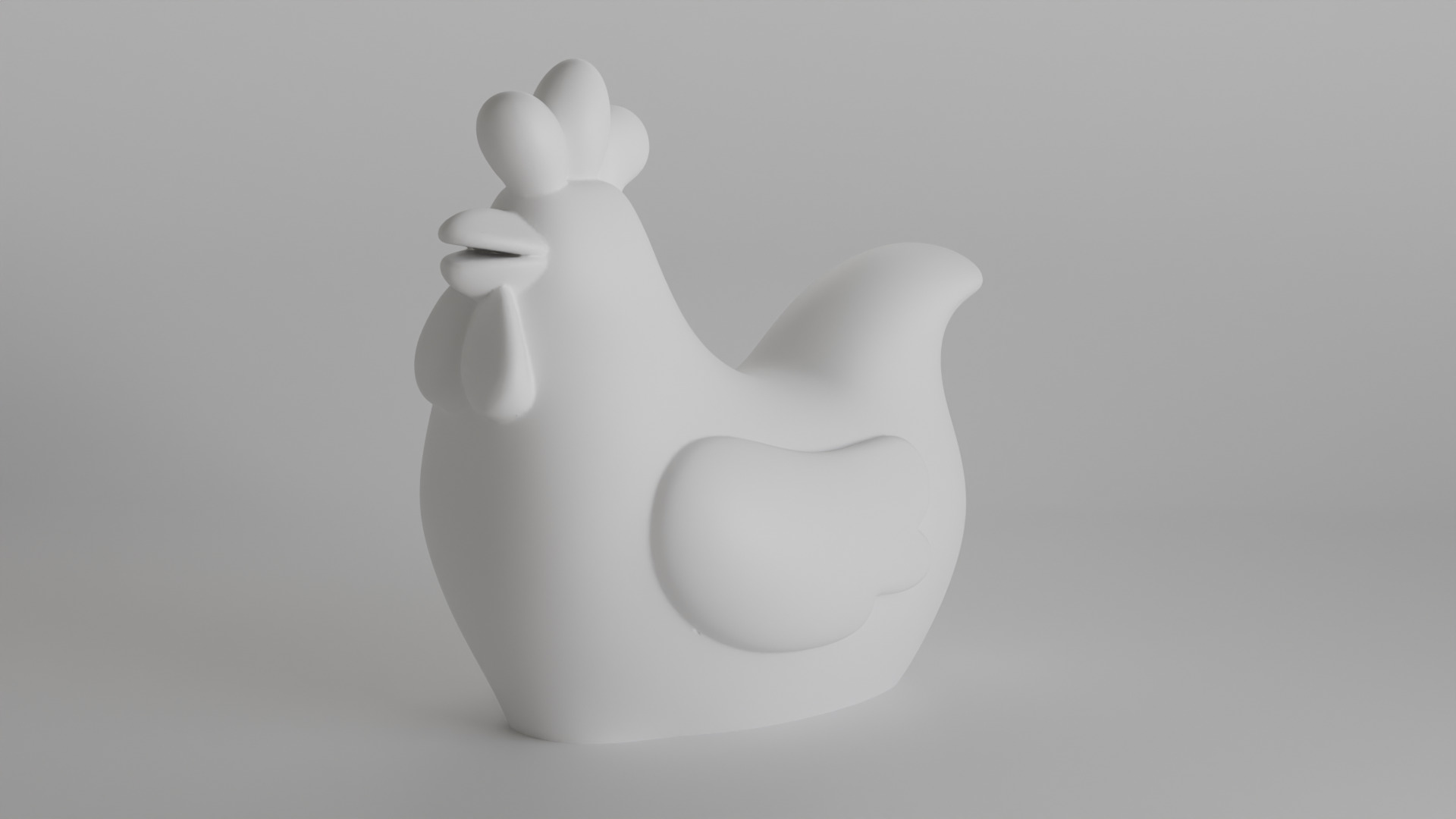 Cute Minimalist Chicken Planter 3D print model_9