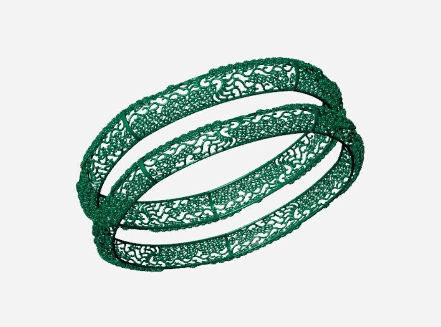 Indian Traditional Bracelets 3D print model_2