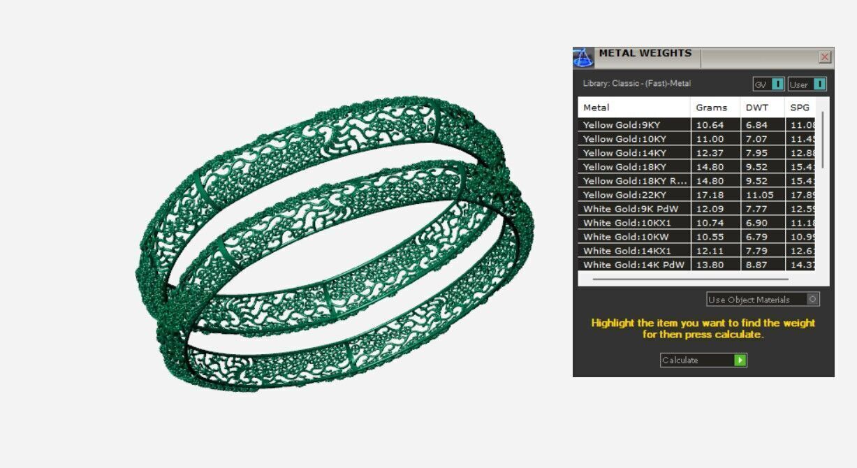 Indian Traditional Bracelets 3D print model_6