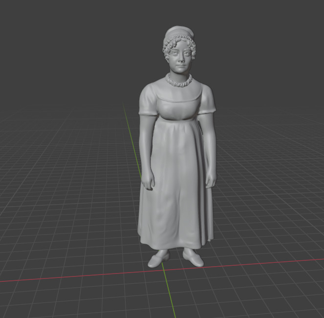 Jane Austen 3D print model_22