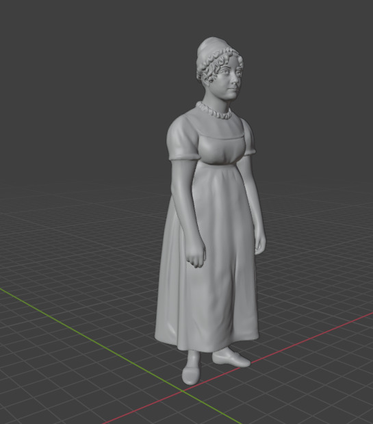 Jane Austen 3D print model_23