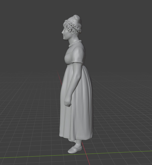 Jane Austen 3D print model_1