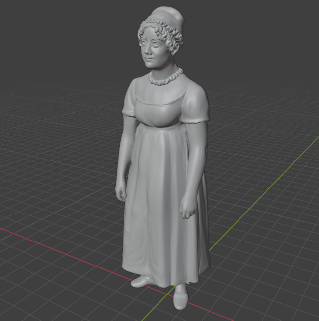 Jane Austen 3D print model_3
