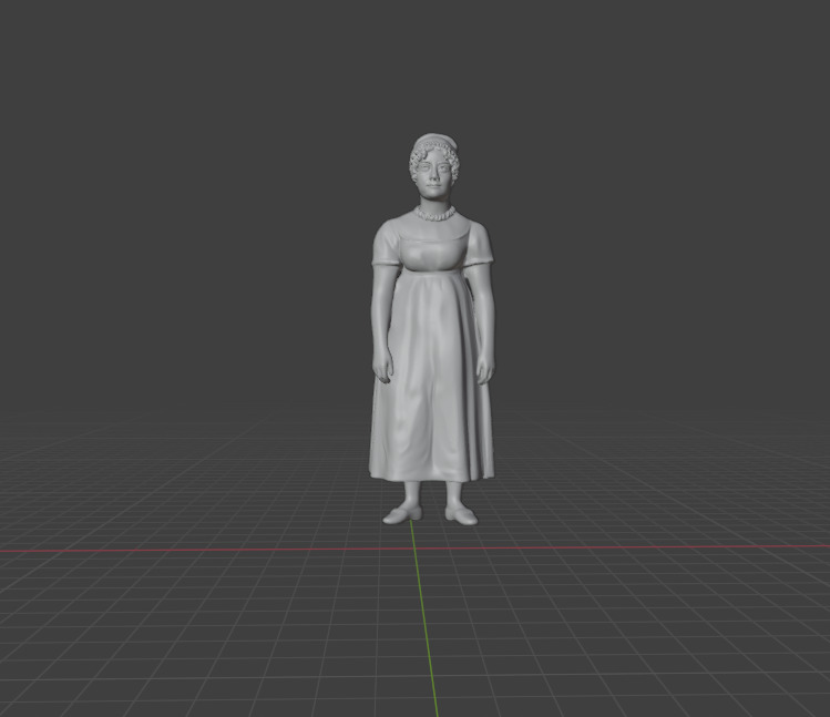 Jane Austen 3D print model_11