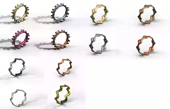 High-Quality 3D Ring Model Pack 12