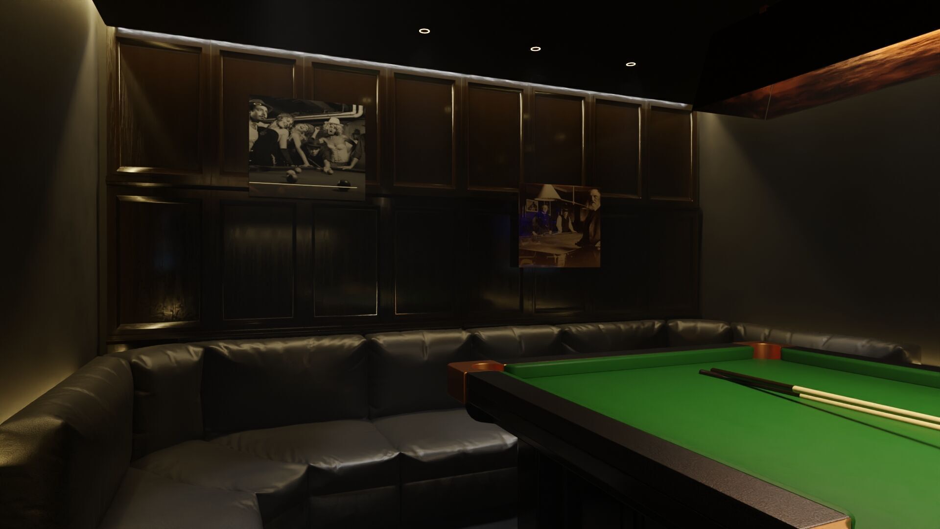 Billiard Room 3D Set 3D model_6