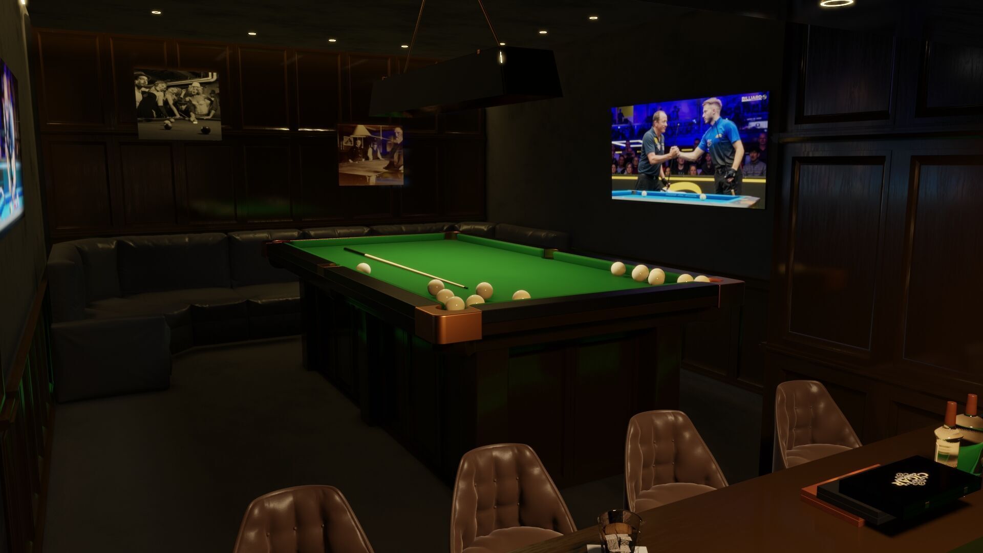 Billiard Room 3D Set 3D model_10