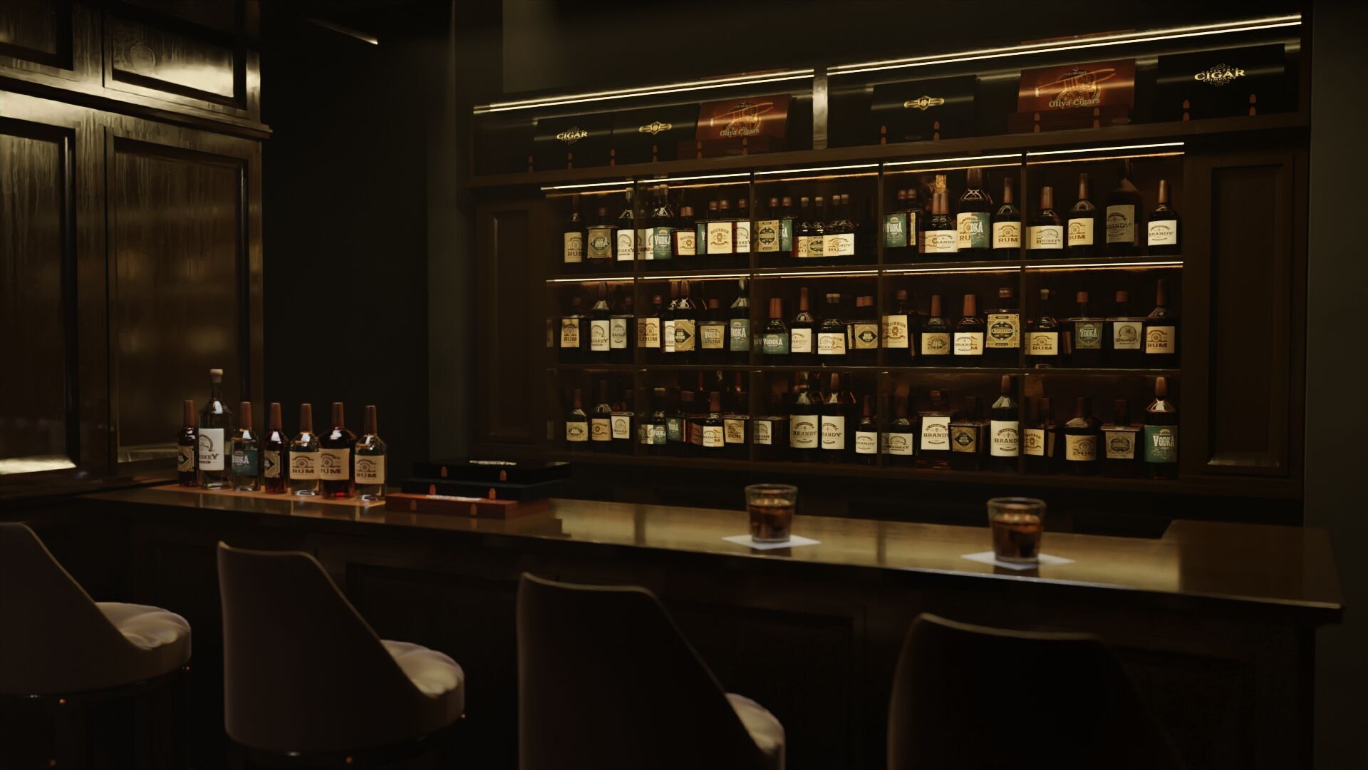 Billiard Room 3D Set 3D model_11