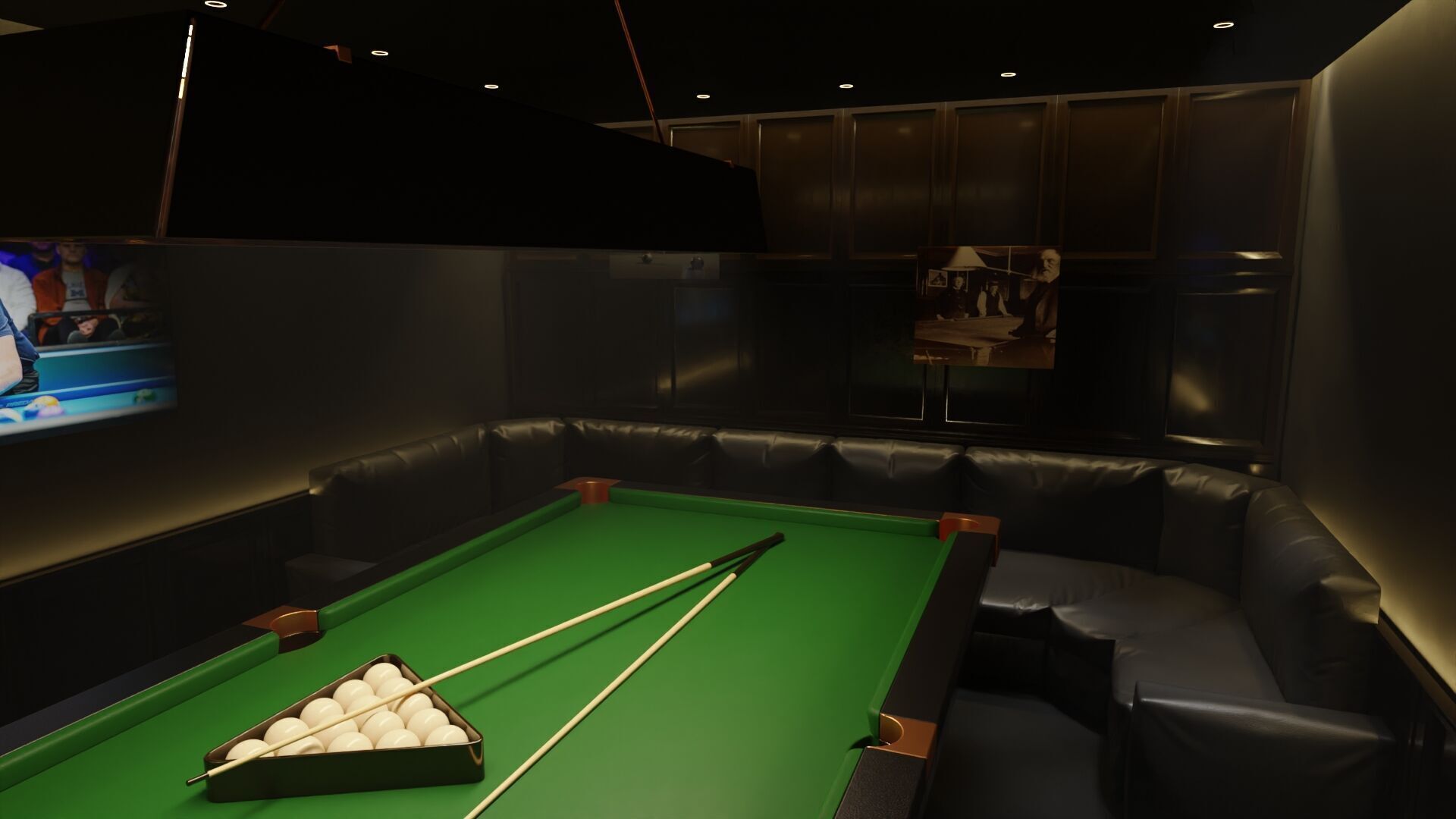 Billiard Room 3D Set 3D model_3