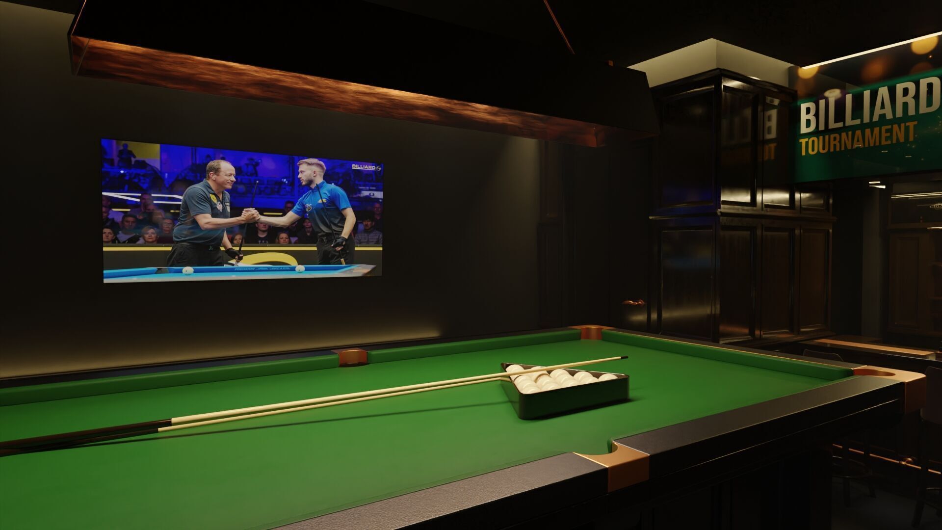 Billiard Room 3D Set 3D model_4