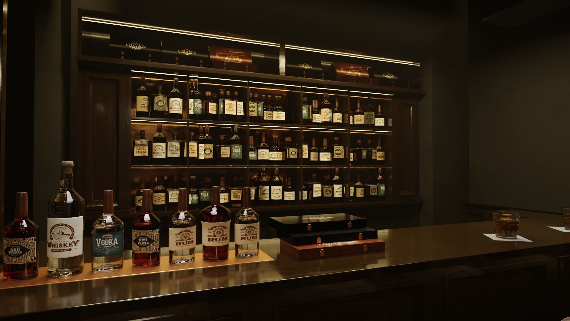 Billiard Room 3D Set 3D model_12