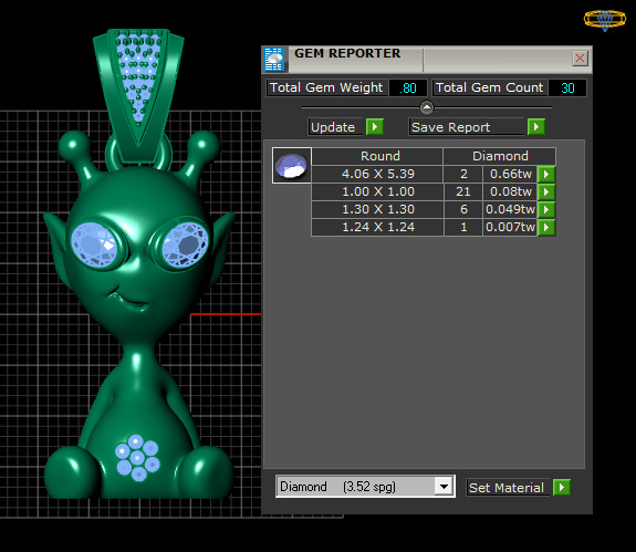 alien pendant 3D print model_5