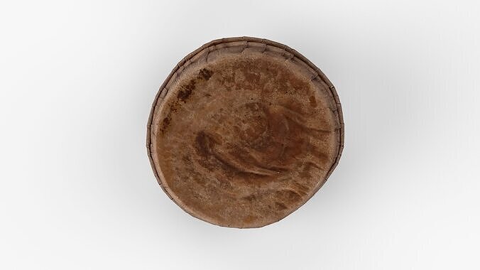 Cinnamon Roll cake with Cream in Paper Cup - Scan Low-poly 3D model 6