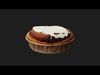 Cinnamon Roll cake with Cream in Paper Cup - Scan Low-poly 3D model_1