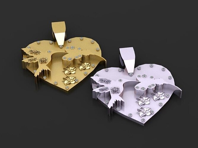 floral pendant design 3D print model