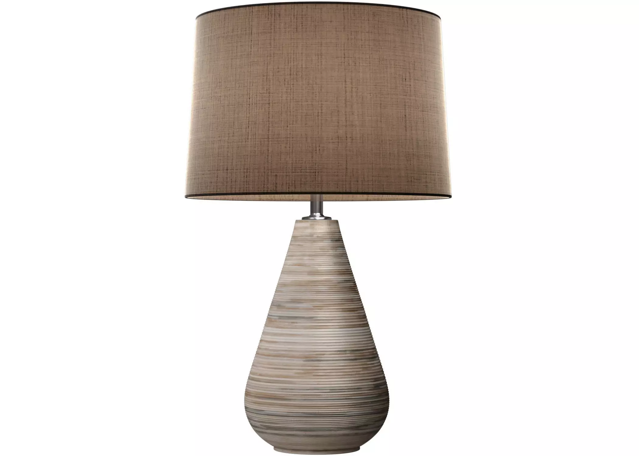 Scandinavian style Fluted Modern European Nightstand Table Lamp 3D model