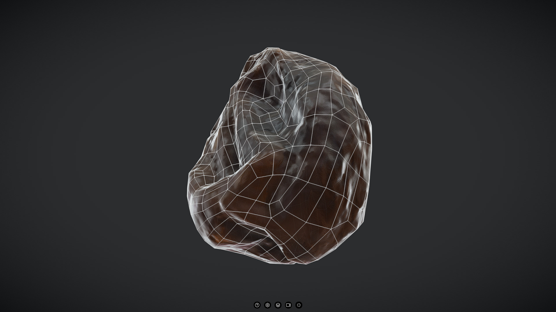 Raisin Low-poly 3D model_4