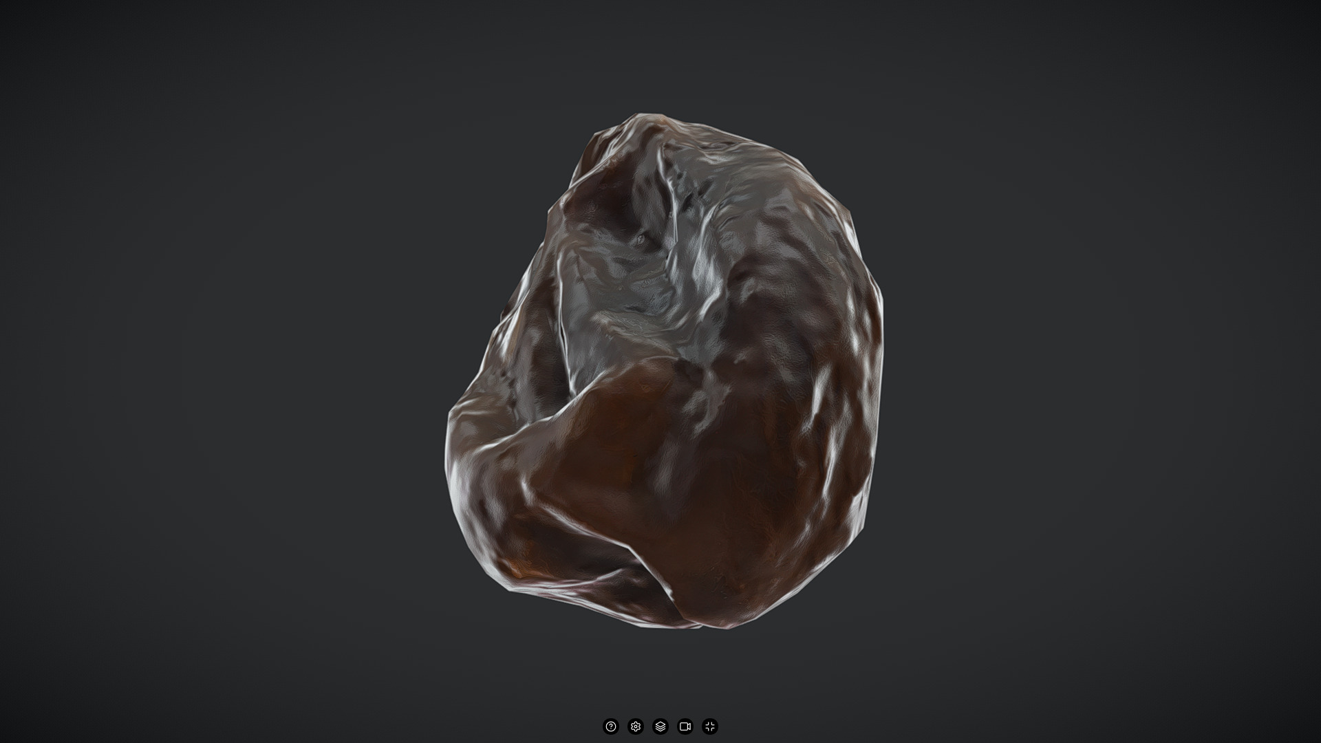 Raisin Low-poly 3D model_3