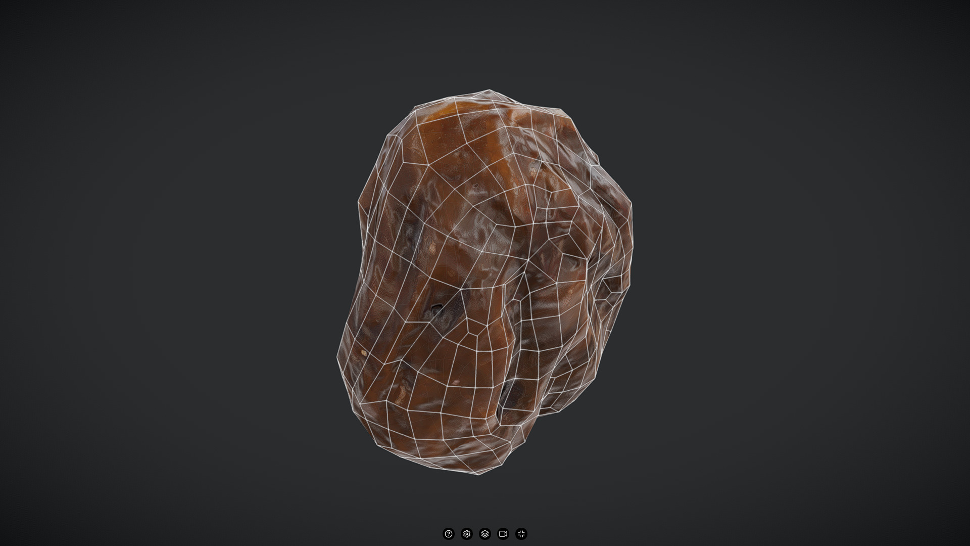 Raisin Low-poly 3D model_6