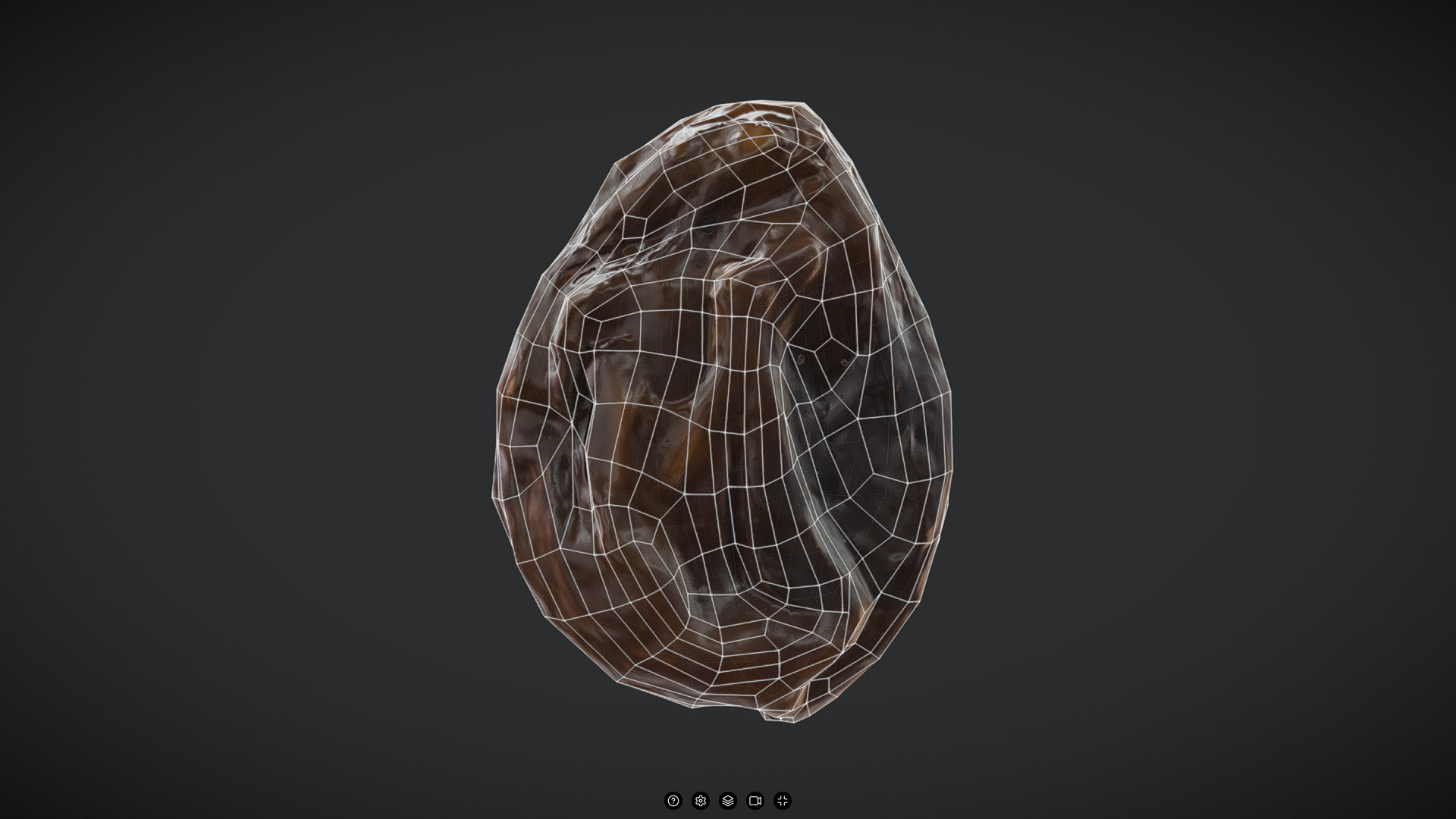 Raisin Low-poly 3D model_2