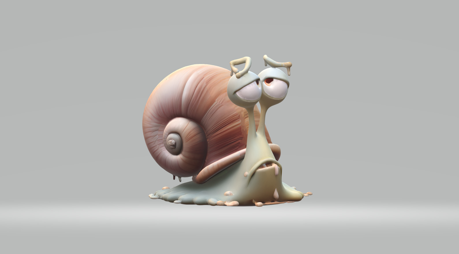Snail Cartoon Character 3D print model_2