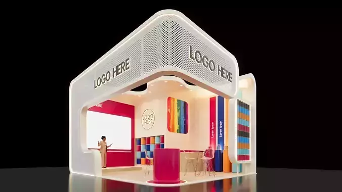 Exhibition Stand - 07m x 06m 3D model - 42m 3D model