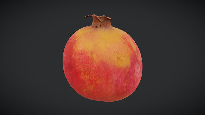 Pomegranate Low-poly 3D model