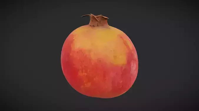 Pomegranate Low-poly 3D model
