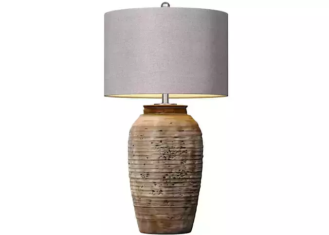 Maddox Aged Rustic European Provence Nightstand Table Lamp