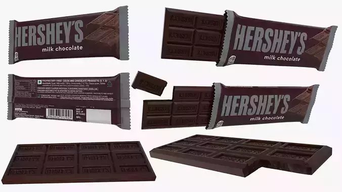 HERSHEYS Chocolate Bar with Packaging