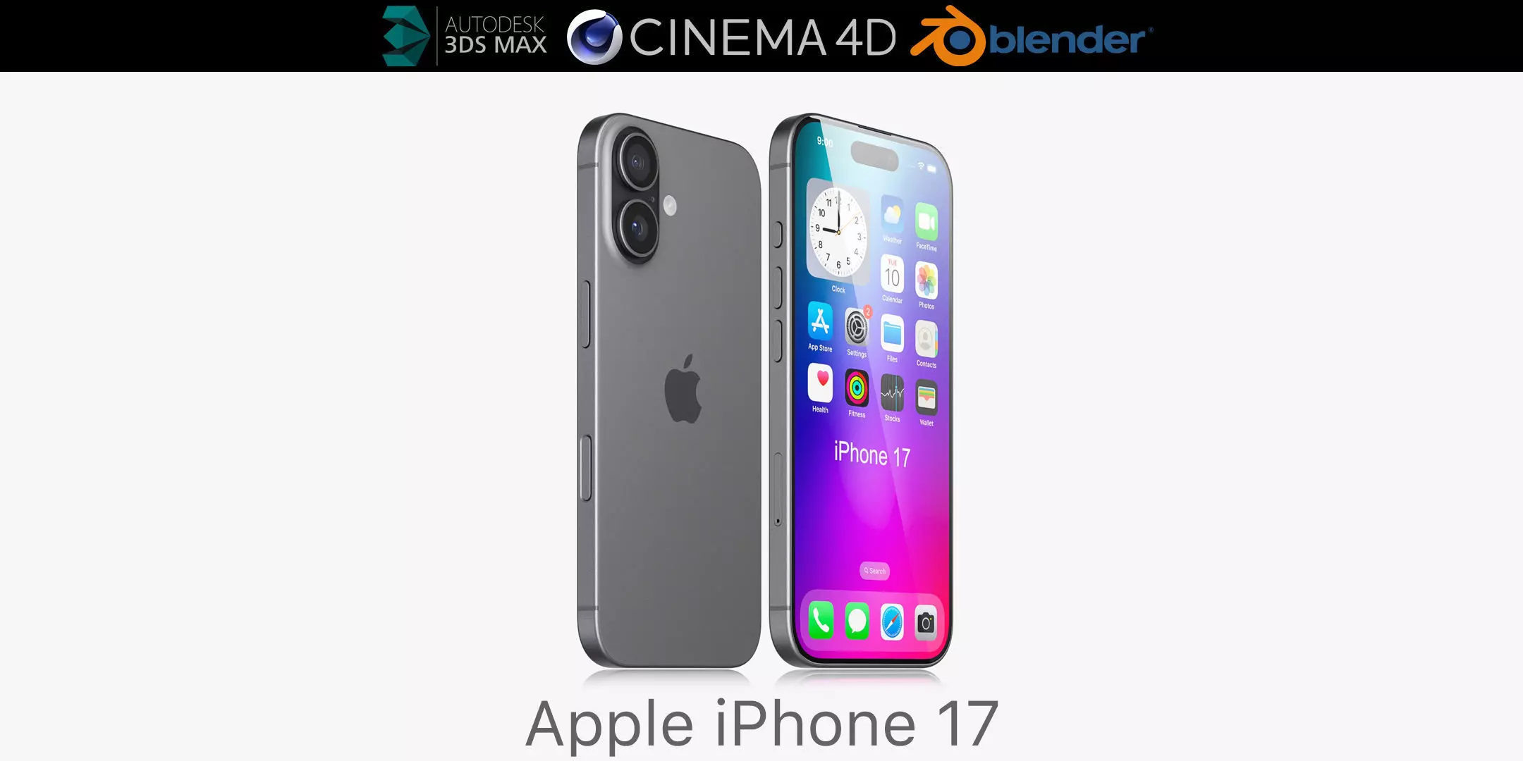 Apple iPhone 17 v2 3D model_0