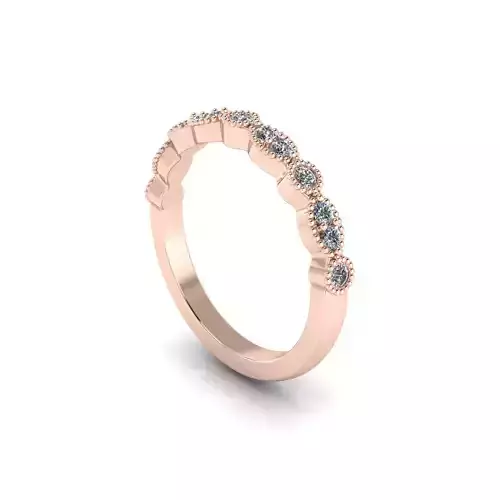 Bead Pear Wedding Ring