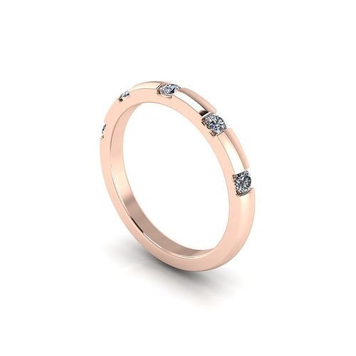 Five Stone Wedding Ring  3D print model
