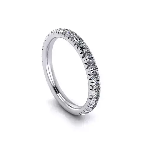 Pav Set Engagement Ring 