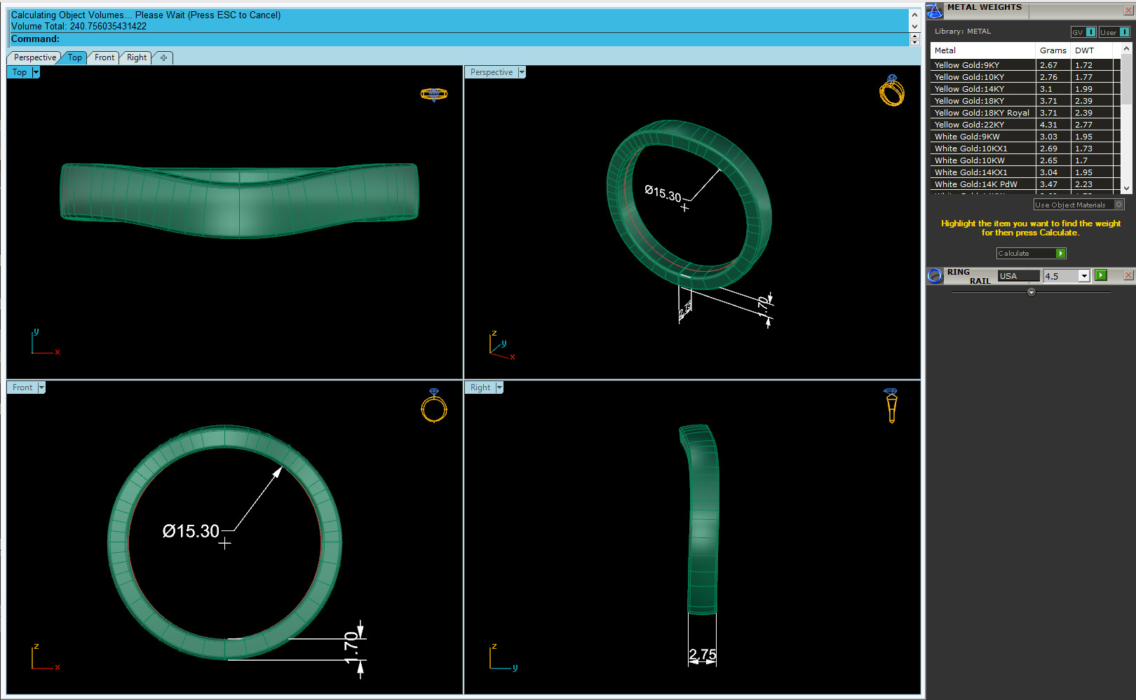 Solitaire Diamond Wedding Ring  3D print model_2