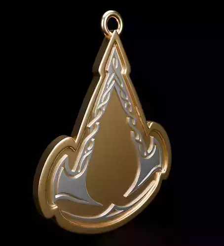 Assassins Creed Valhalla Pendant Viking Amulet 3D Print 3D Model