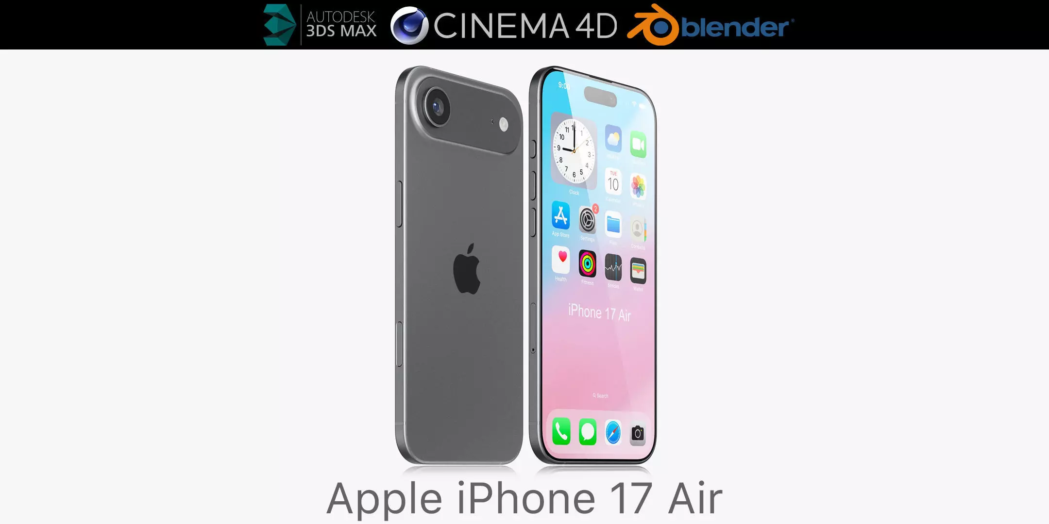 Apple iPhone 17 Air v3 3D model_0