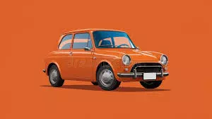 Orange Car  3D print model_0