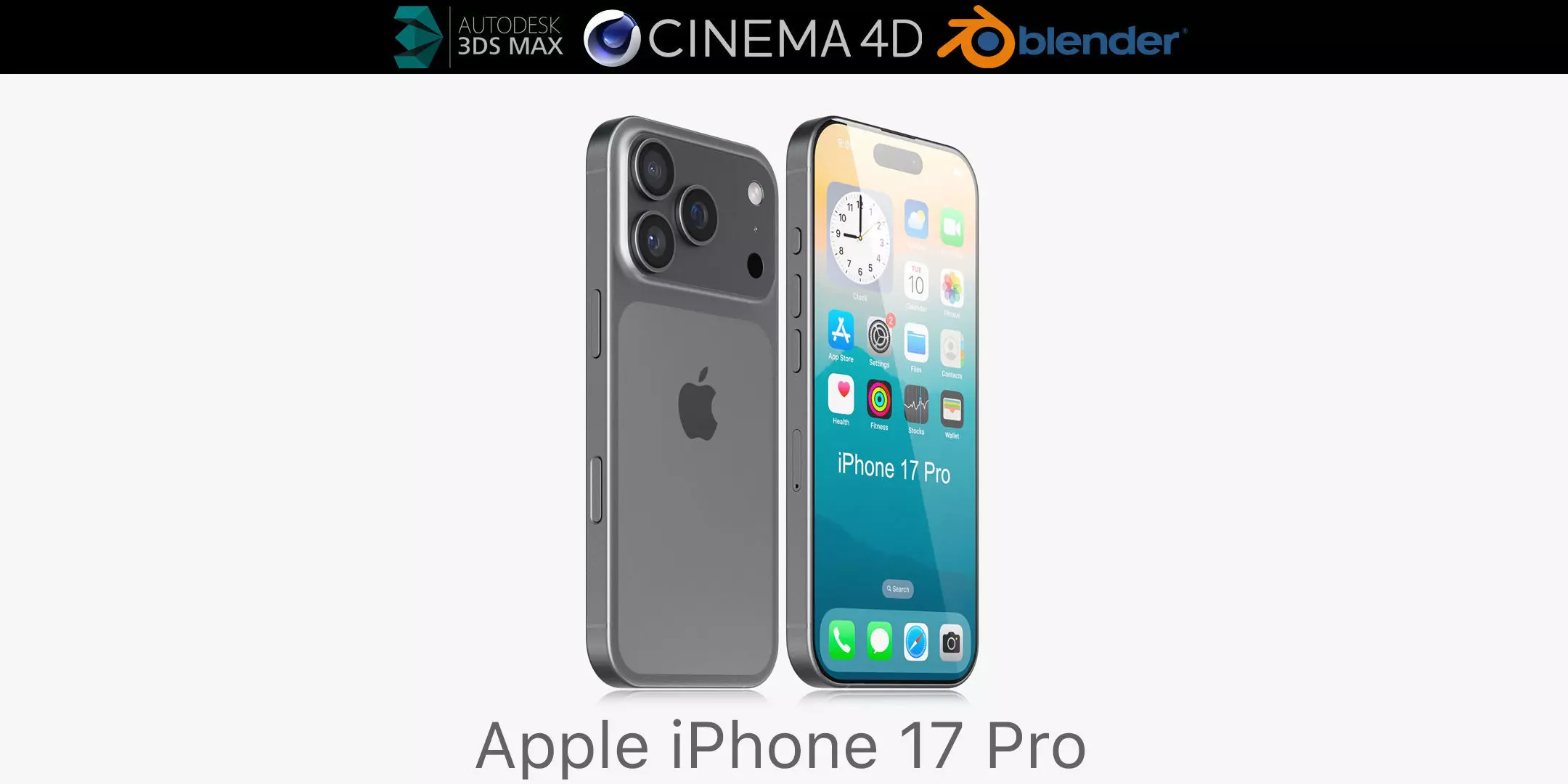 Apple iPhone 17 pro v2 3D model_0
