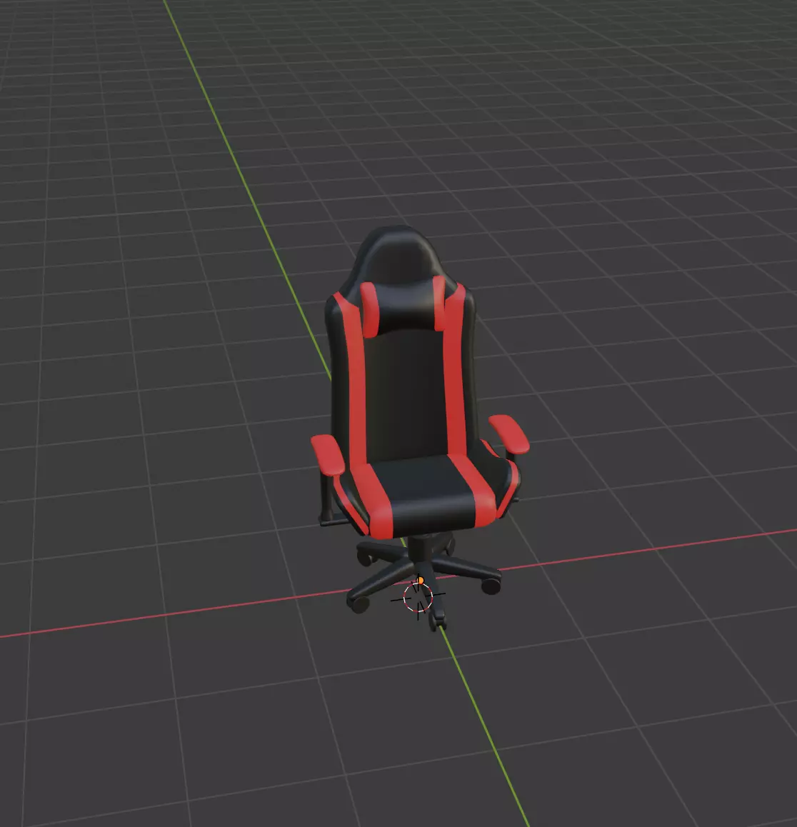 Gaming Chair Low-poly 3D model_0