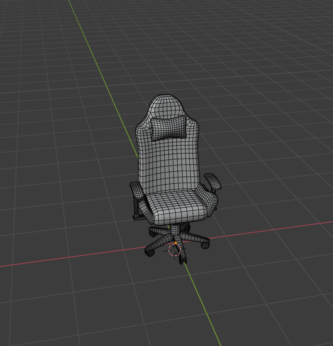 Gaming Chair Low-poly 3D model_2