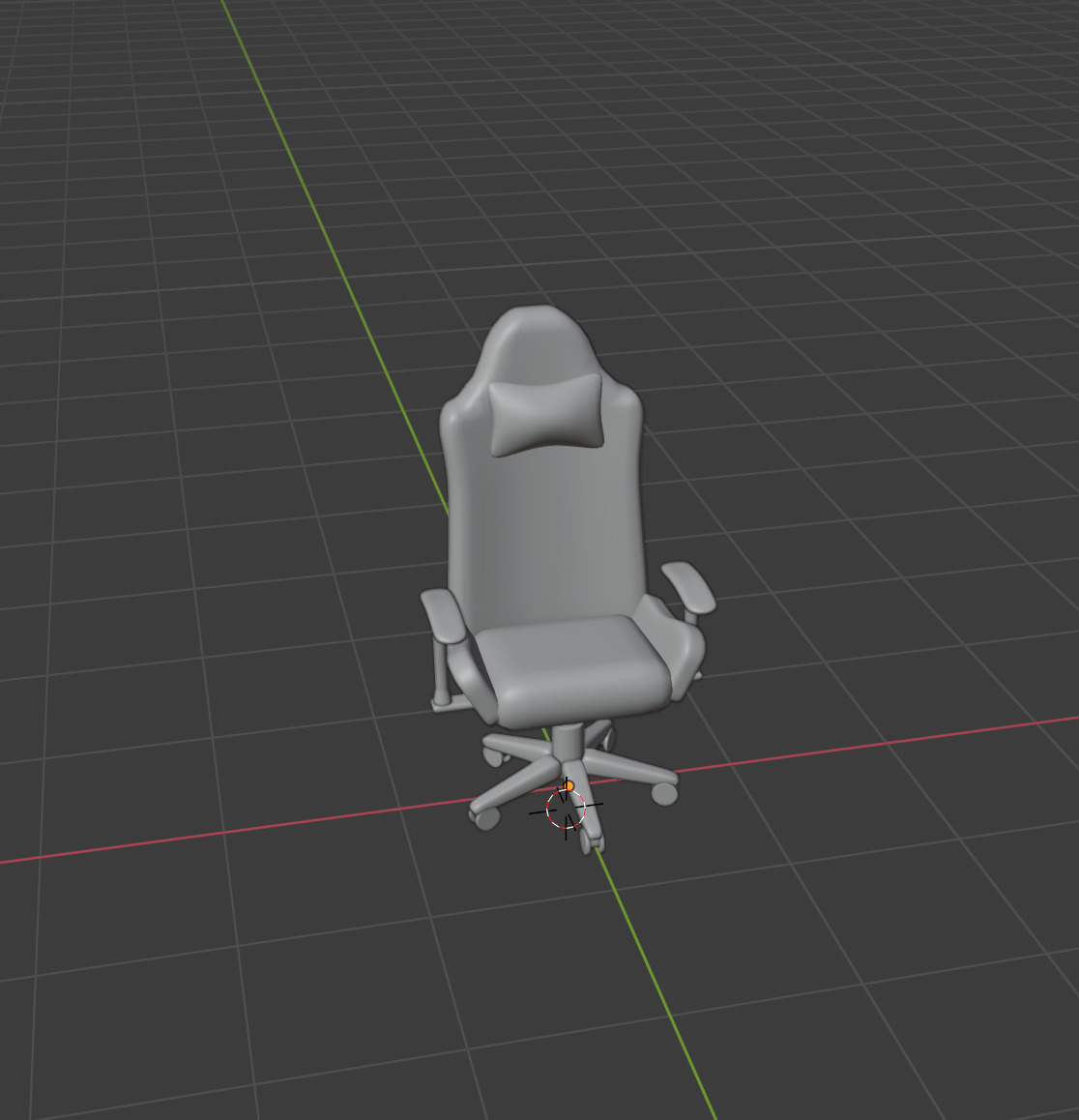 Gaming Chair Low-poly 3D model_1